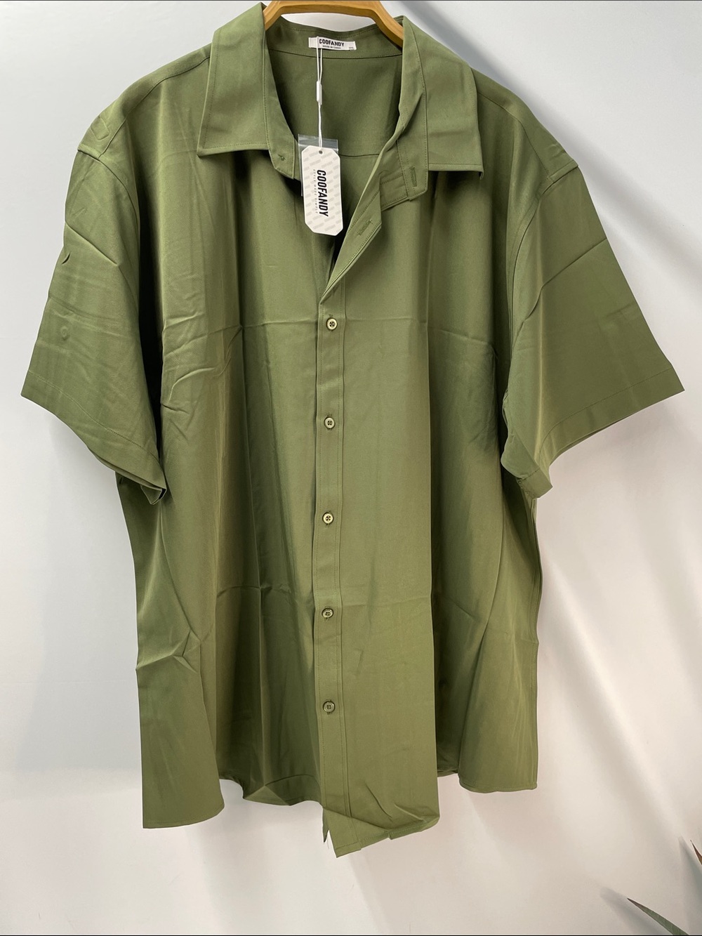 COOFANDY MENS SHORT SLEEVE BUTTON DOWN SHIRT FTL-05-194
